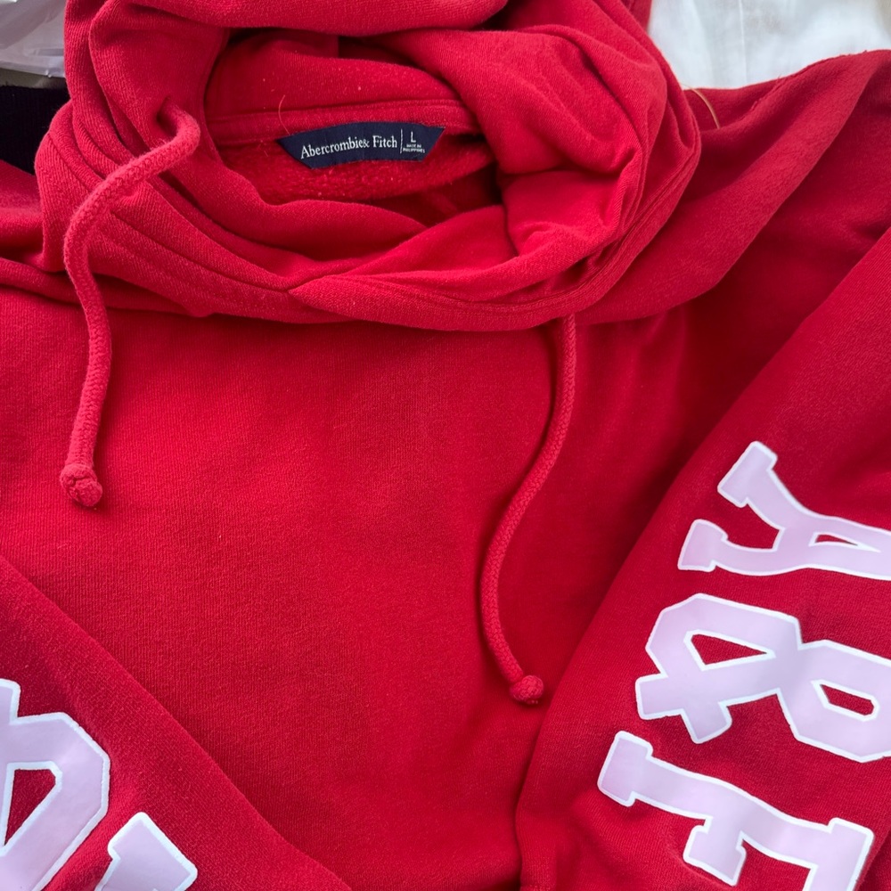 Abercrombie & Fitch Vibrant Red Sweatshirt